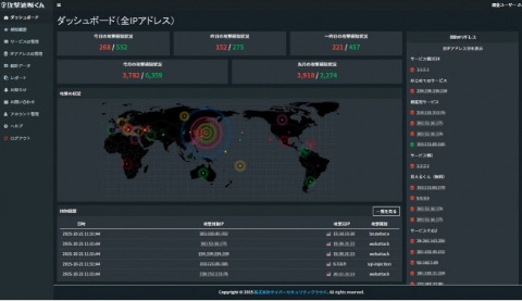 公開サーバーへの攻撃をリアルタイムに可視化する無料サービス 攻撃見えるくん クラウド Watch