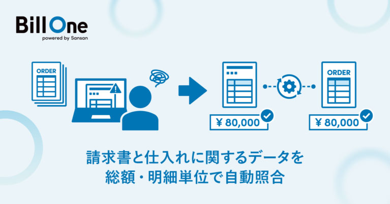 Sansanの経理DXサービス「Bill One」、請求書と仕入れに関するデータを