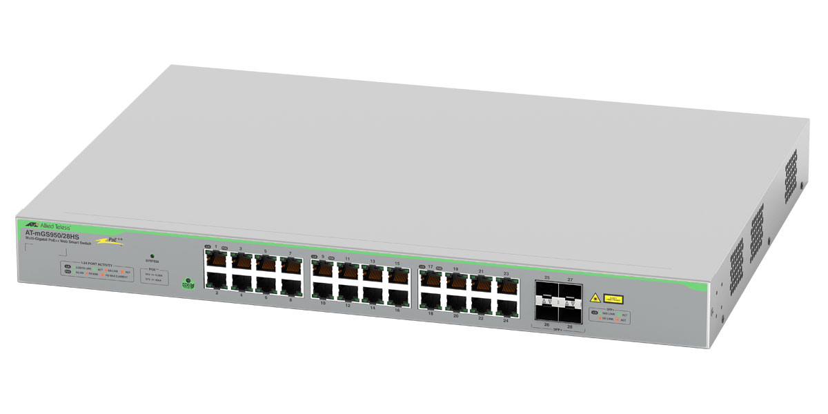 アライドテレシス、PoE++給電と2.5GbE通信に対応したエッジ向けレイヤ2